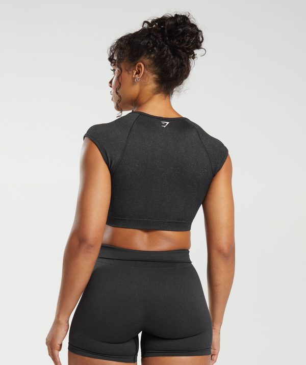Adapt Fleck Seamless Crop Top - Image 2