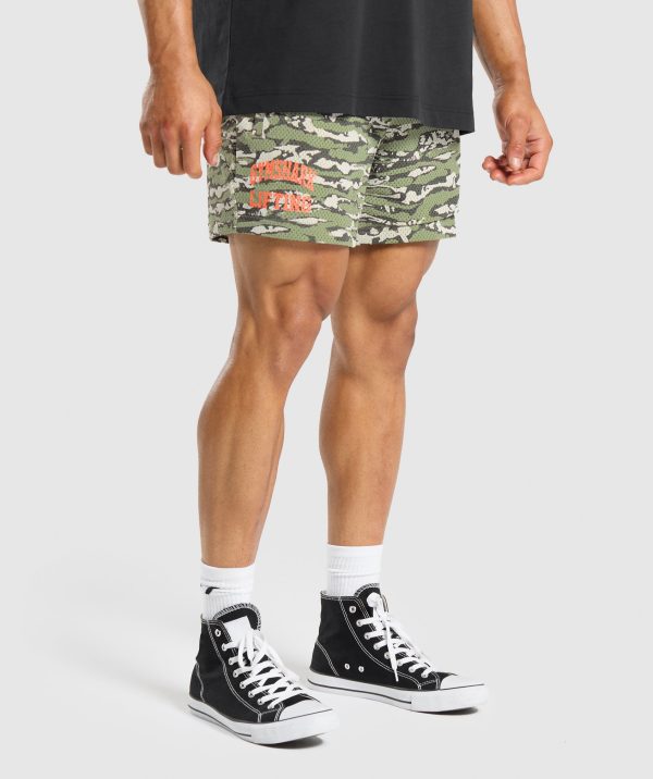 Printed Lifting Mesh 5" Shorts - Image 3