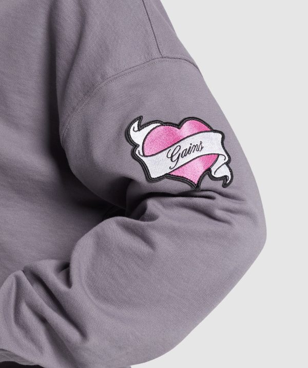Tattoo Oversized Hoodie - Image 5