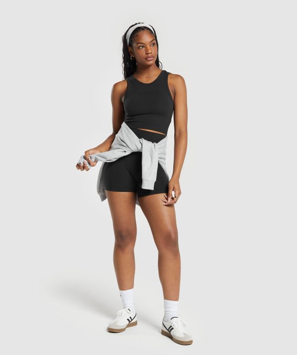 Ribbed Cotton Seamless Body Fit Tank - Image 4