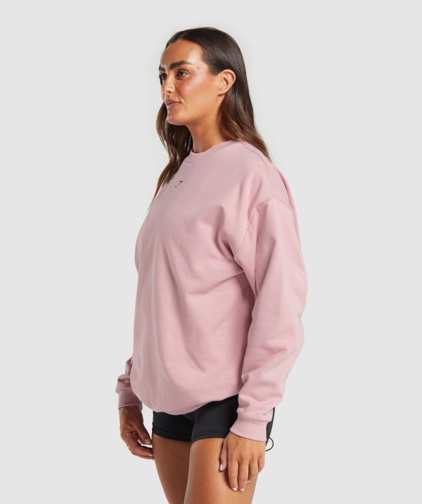 Strong Girl Lifting Club Oversized Graphic Crew - Image 3