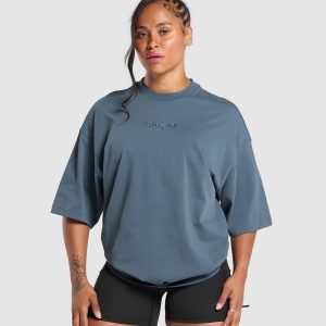 Embroidered Logo Oversized T-Shirt