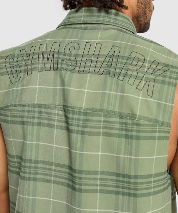 Check Sleeveless Shirt - Image 6