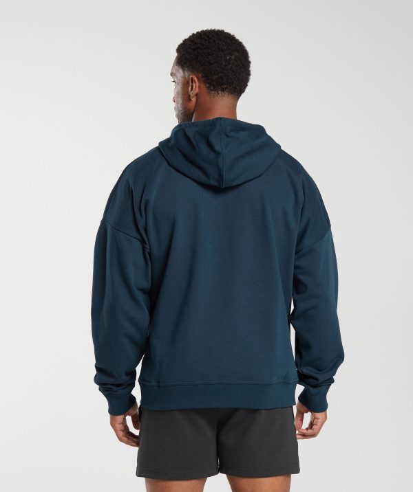 Crest Oversized Zip Up Hoodie - Image 2