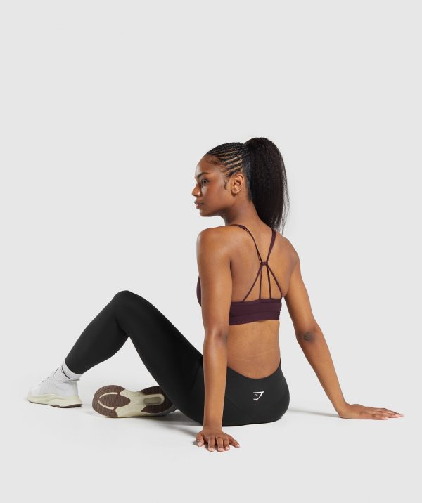 Ruched Strappy Sports Bra - Image 4
