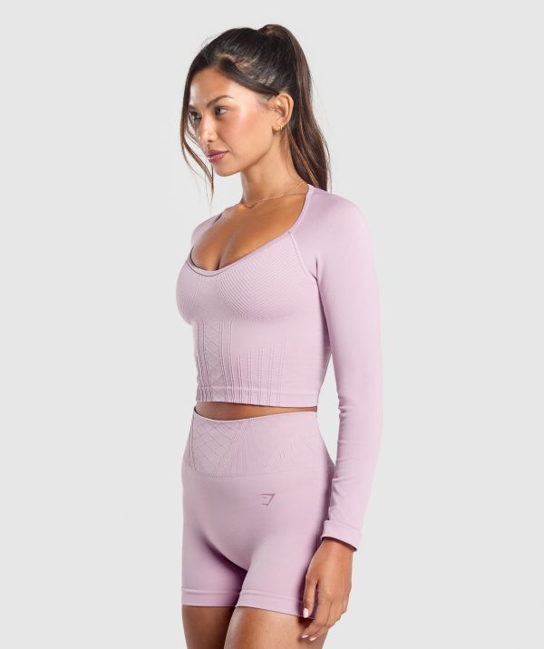 Corset Seamless Long Sleeve Top - Image 3