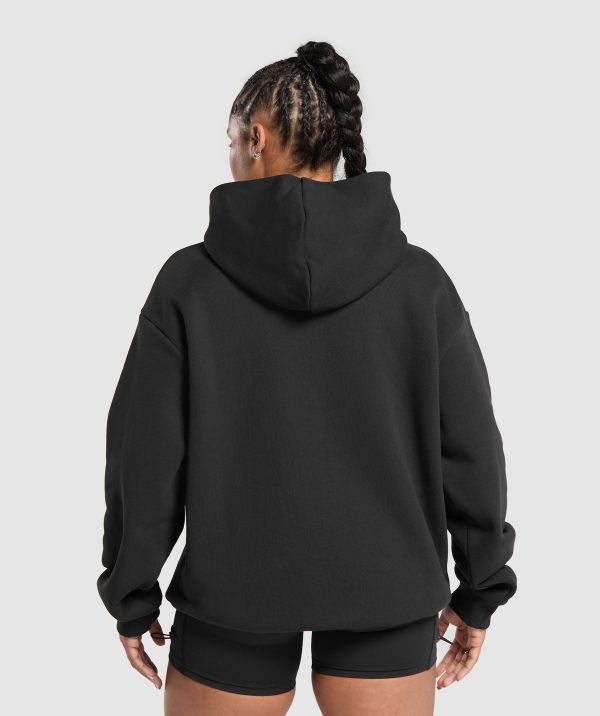 Embroidered Logo Oversized Hoodie - Image 2