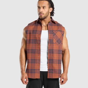 Check Sleeveless Shirt