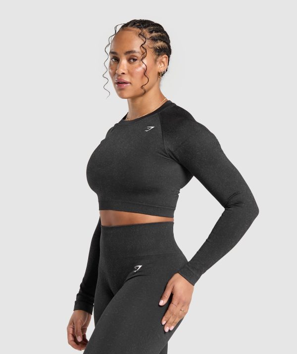 Adapt Fleck Seamless Long Sleeve Crop Top - Image 3