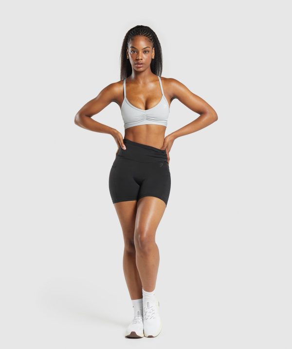 Ruched Strappy Sports Bra - Image 4
