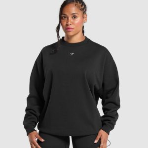 Barbell Hearts Oversized Sweatshirt