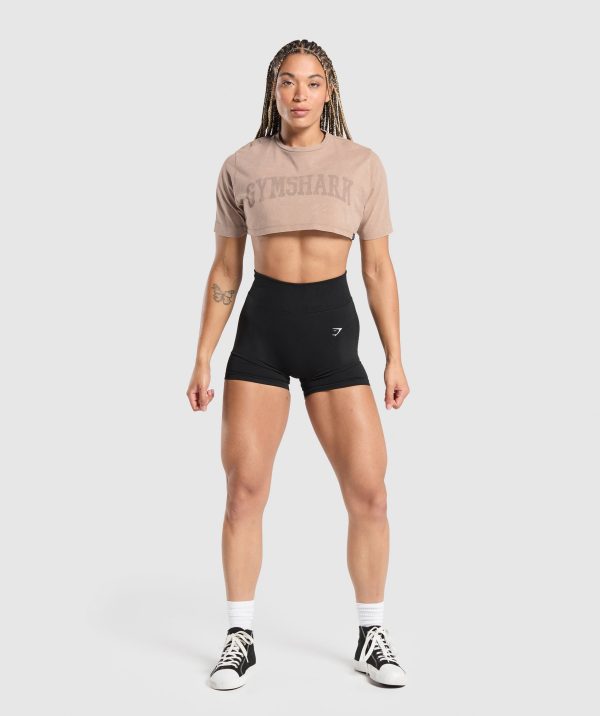 Collegiate Shadow Washed Crop Top - Image 2