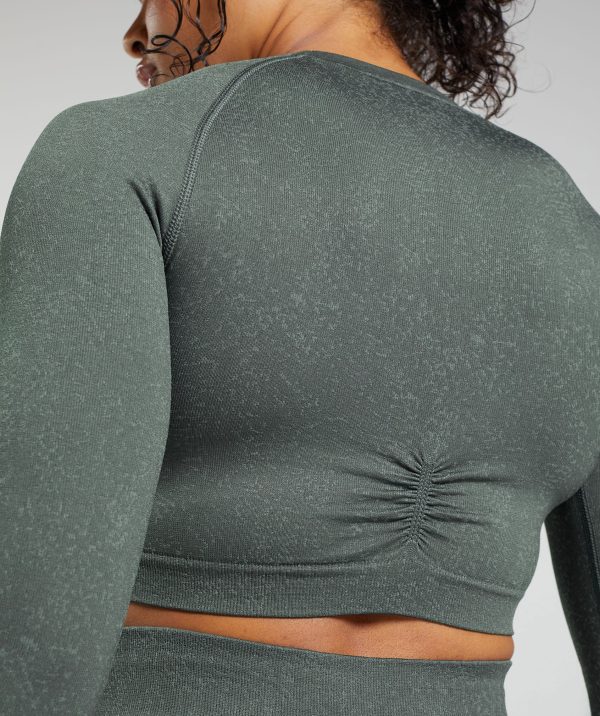 Adapt Fleck Seamless Long Sleeve Crop Top - Image 6
