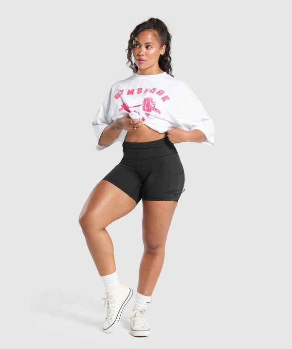 Barbell Hearts Oversized T-Shirt - Image 4