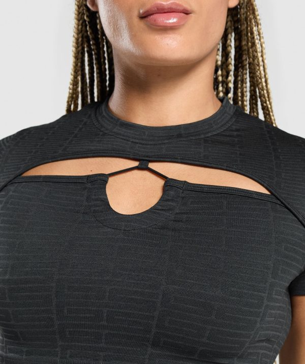 Adapt Monogram Seamless Ruched Crop Top - Image 6