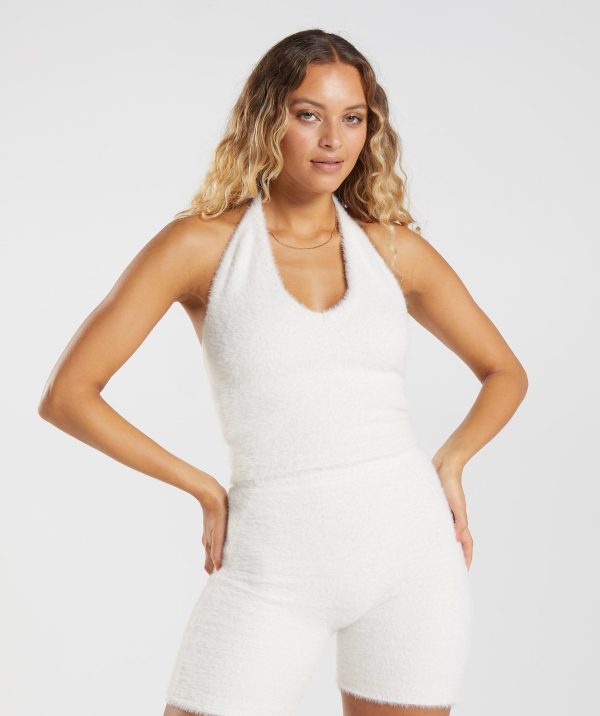 Whitney Eyelash Knit Midi Halter Top - Image 2
