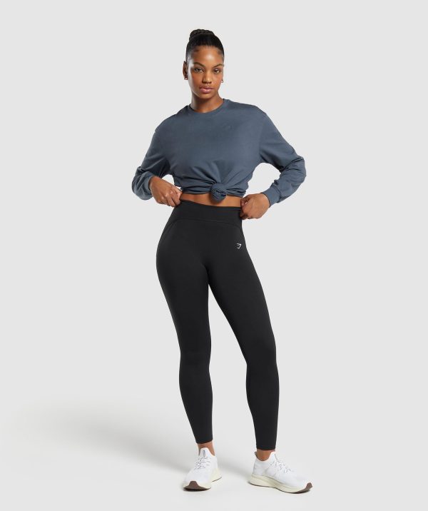 Cotton Oversized Long Sleeve Top - Image 4