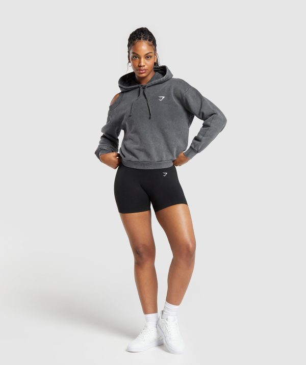 Washed Cut Out Hoodie - Image 4