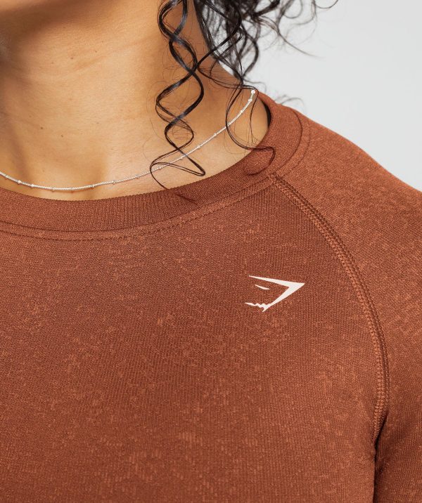 Adapt Fleck Seamless Long Sleeve Crop Top - Image 5