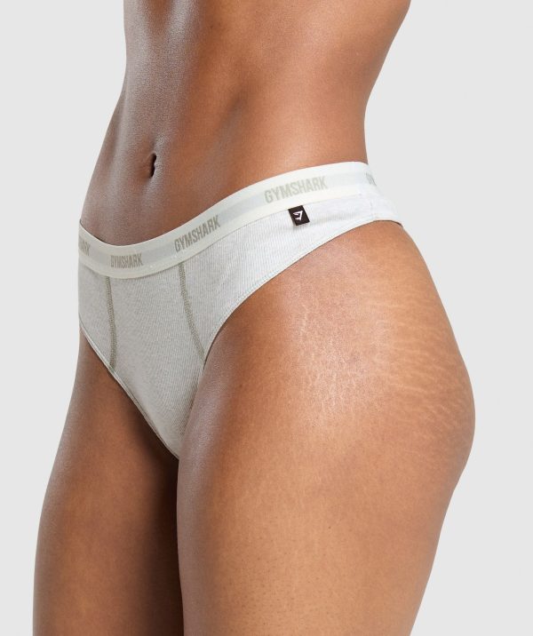 Rib High Rise Thong - Image 3