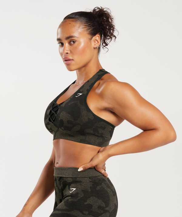 Adapt Camo Seamless Ribbed Sports Bra - Image 3