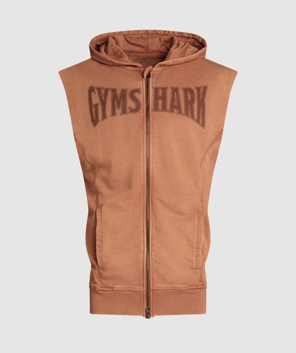 Heritage Washed Sleeveless Zip Up Hoodie - Image 8
