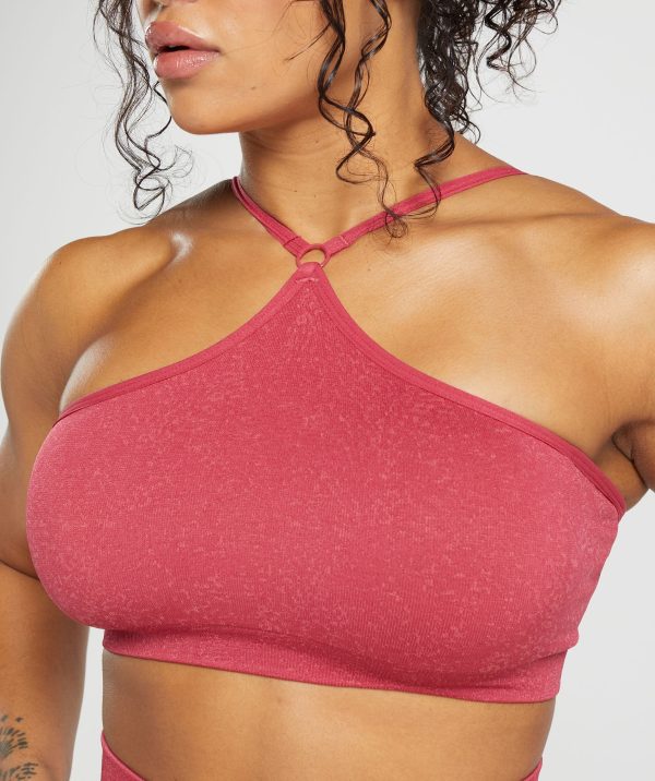 Adapt Fleck Seamless Halterneck Bralette- Vintage Pink/Classic Pink - Image 6