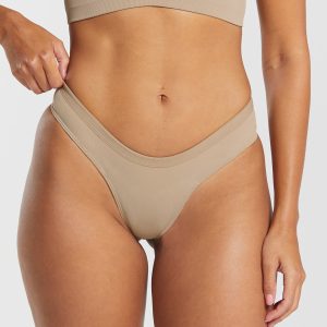 Seamless Dipped Front Thong