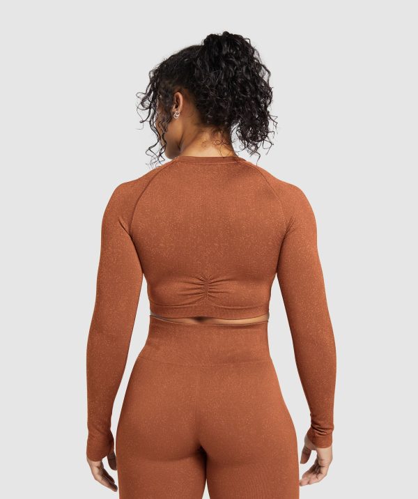 Adapt Fleck Seamless Long Sleeve Crop Top - Image 2