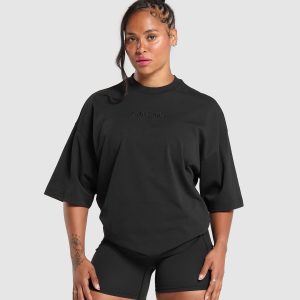 Embroidered Logo Oversized T-Shirt