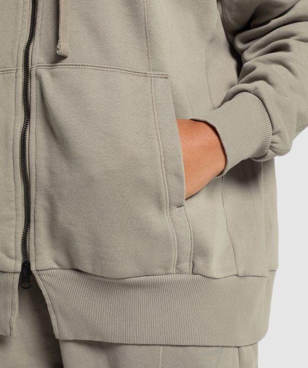 Power Oversized Zip Hoodie - Image 7