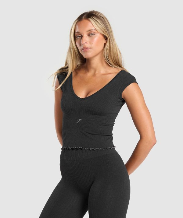 Rest Day Seamless Modal Crop Top - Image 3