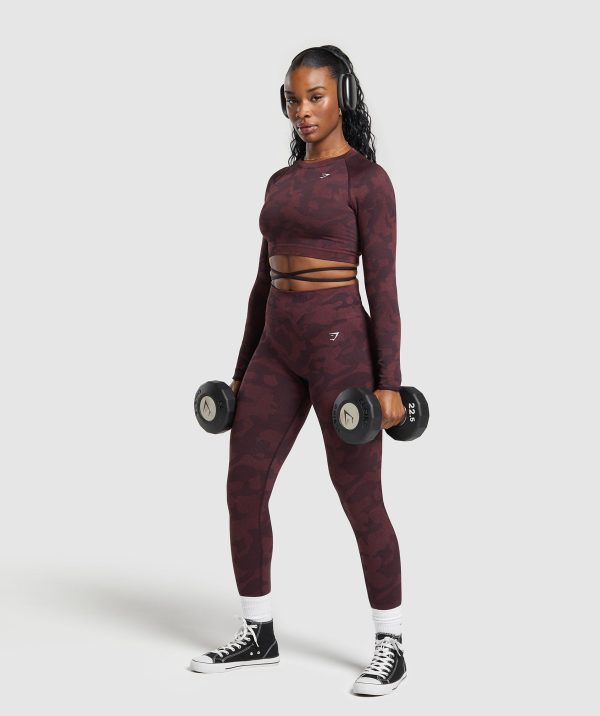 Adapt Camo Seamless Long Sleeve Crop Top - Image 4