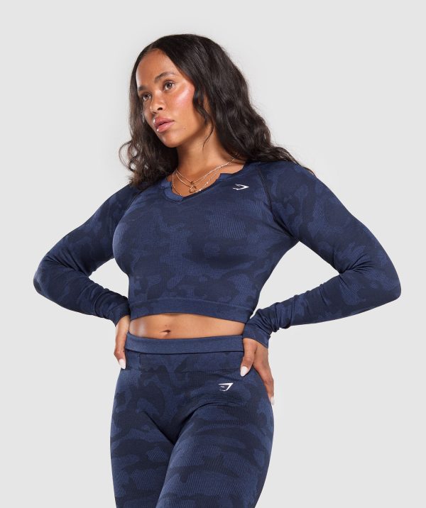 Adapt Camo Long Sleeve Crop Top - Image 5