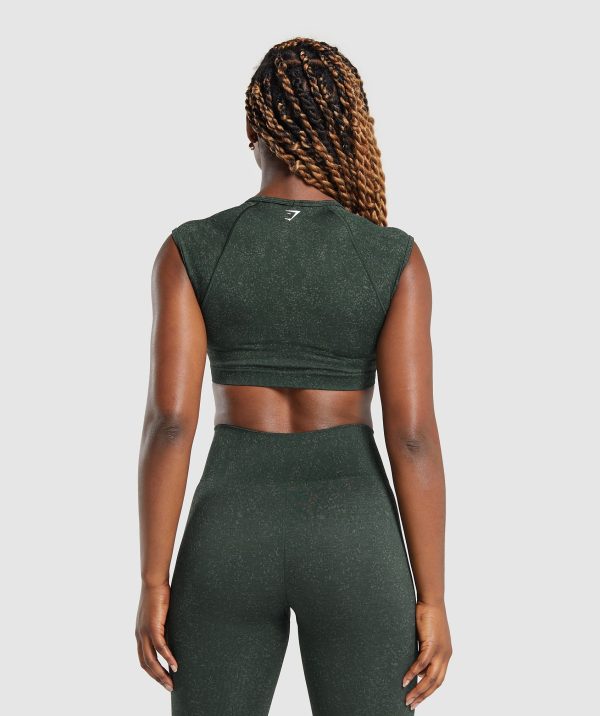 Adapt Fleck Seamless Crop Top - Image 2