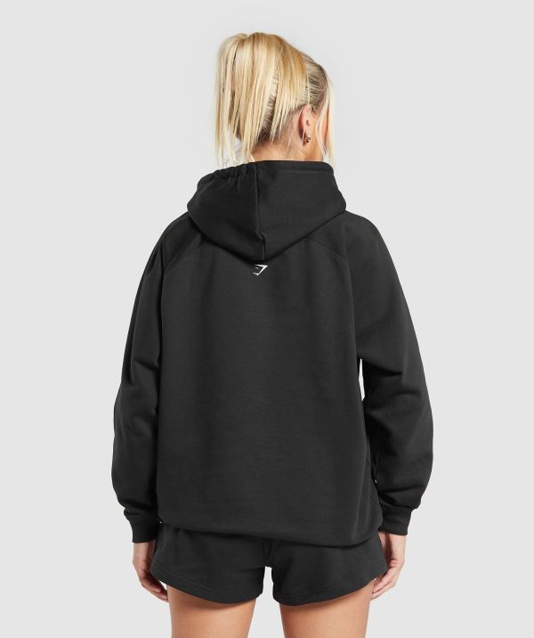 Care Label Graphic Brushed Hoodie - Image 2
