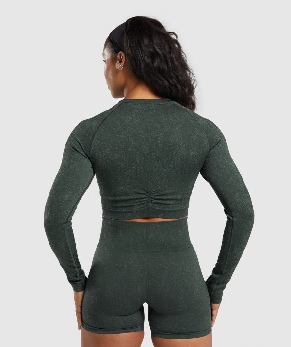 Adapt Fleck Seamless Long Sleeve Crop Top - Image 2