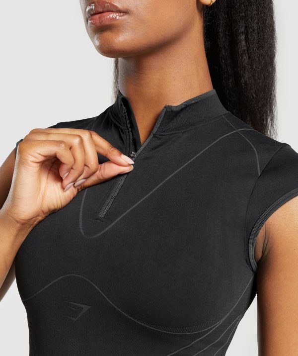 Contour Heart Seamless Short Sleeve Top - Image 5