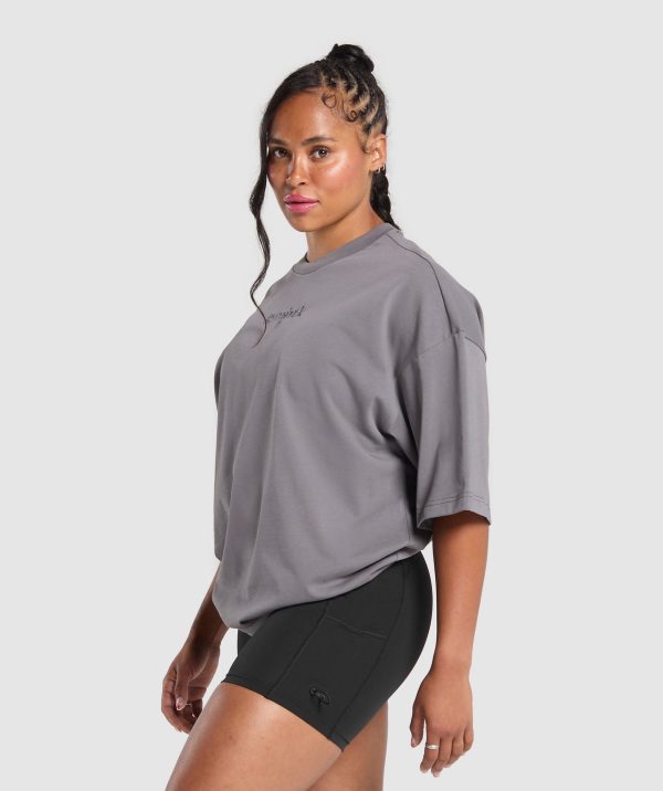 Embroidered Logo Oversized T-Shirt - Image 3