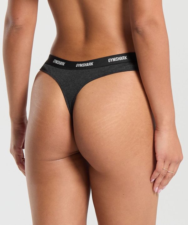 Rib High Rise Thong - Image 2