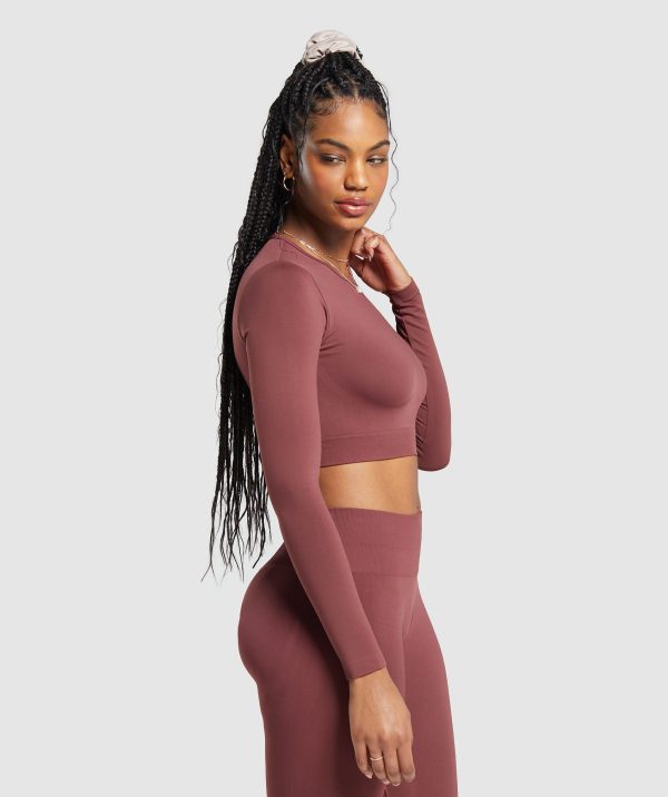Everyday Seamless Long Sleeve Crop Top - Image 3