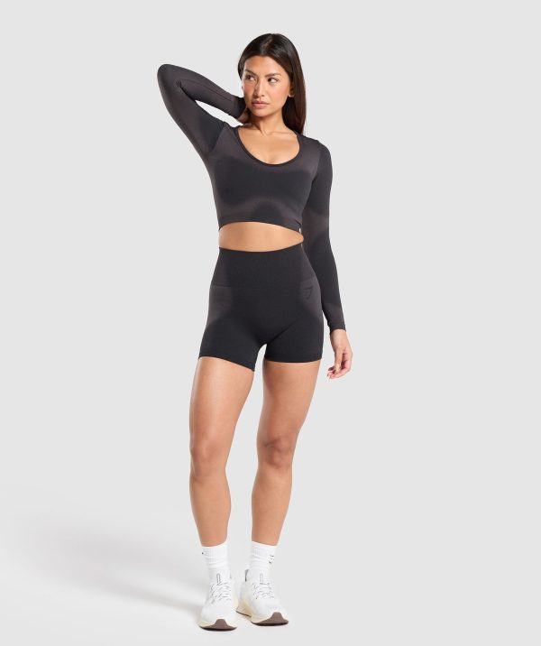 Blur Seamless Long Sleeve Crop Top - Image 4