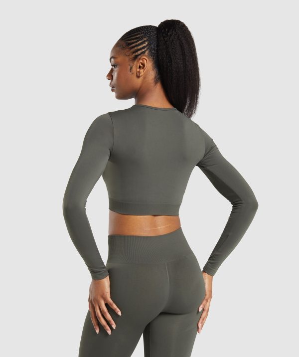 Everyday Seamless Long Sleeve Crop Top - Image 2