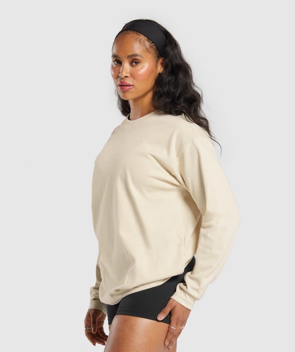 Heavyweight Cotton Long Sleeve Top - Image 3