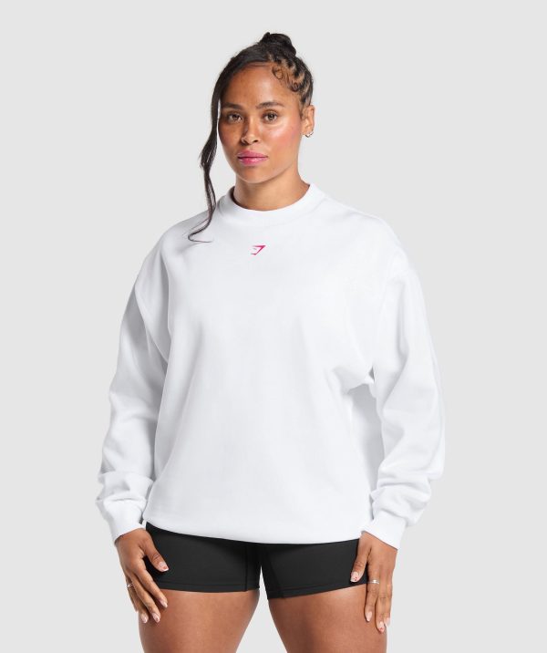 Barbell Hearts Oversized Sweatshirt - Image 2