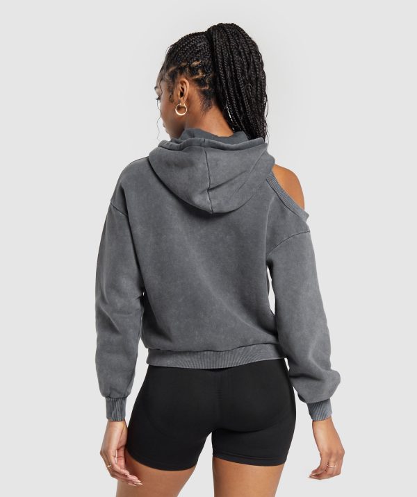 Washed Cut Out Hoodie - Image 2