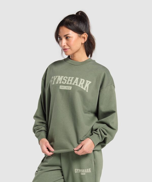 Collegiate Lifestyle Oversized Sweatshirt - Image 2