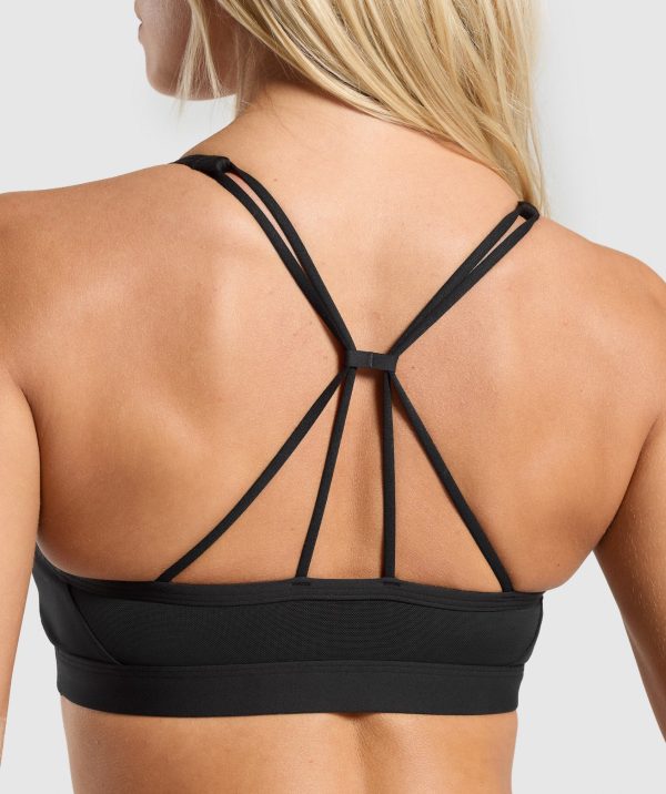 Ruched Strappy Sports Bra - Image 4