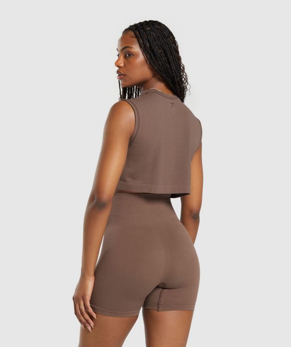 Ribbed Cotton Seamless Tank - Image 2