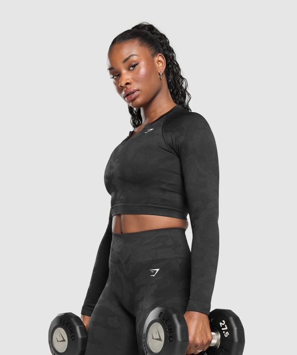 Adapt Camo Long Sleeve Crop Top - Image 6